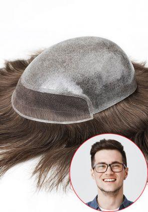 Combo-IC | Prótesis Capilar Personalizado de Skin con Encaje Frontal y Cabello Inyectado. Cómodo de Usar y de Fácil Colocación