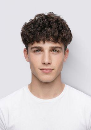 Permanente de 25mm | Prótesis Capilar Estilizado con Permanente. Rizo de 25mm. Base de Skin super delgado de 0.06mm